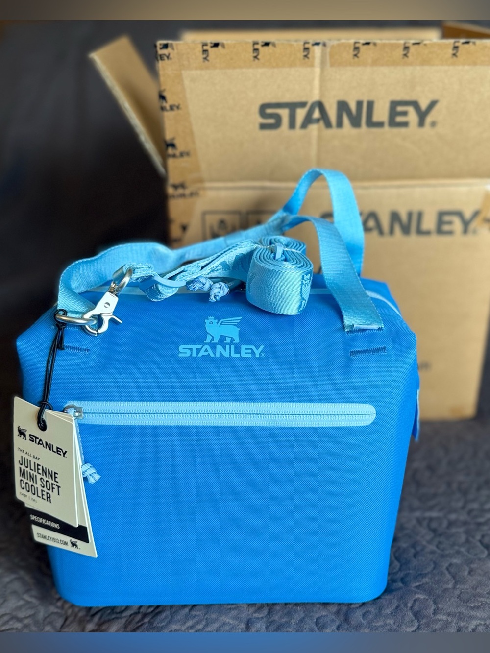 NWT Stanley All Day Julienne Mini Cooler Azure Blue 10 can - Picture 4 of 13